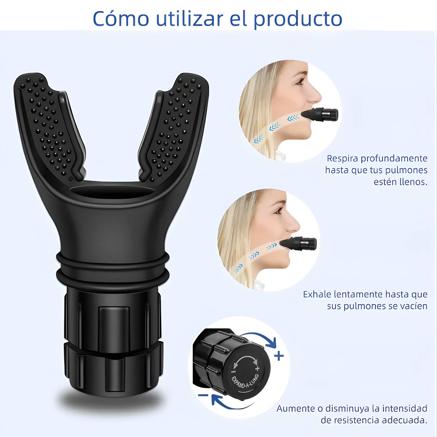 AeroVital Pro™ -Entrenador y Fortalecedor Pulmonar Avanzado