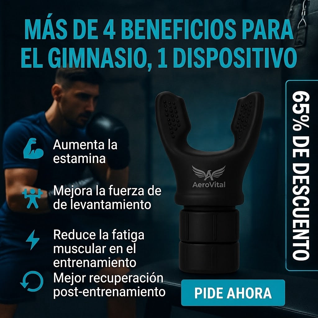 AeroVital Pro™ -Entrenador y Fortalecedor Pulmonar Avanzado